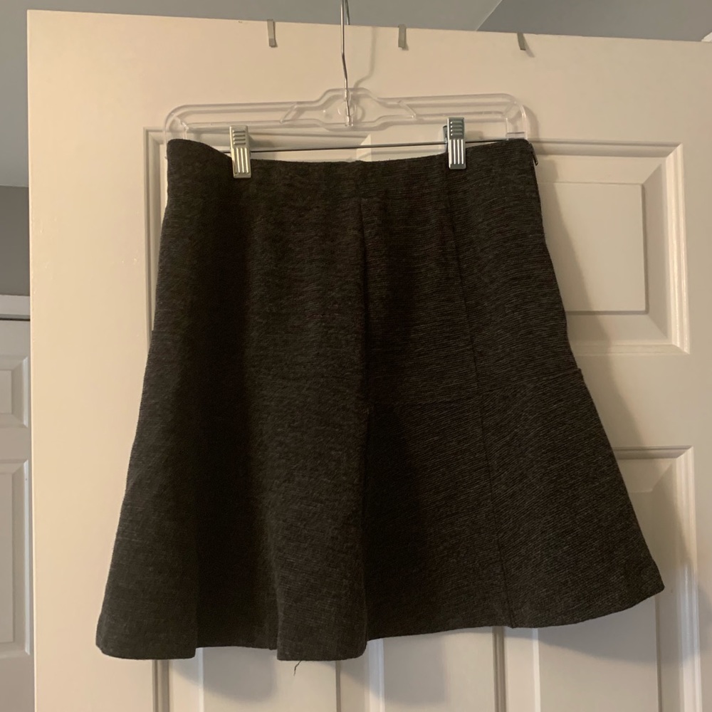 Dark gray flared skirt